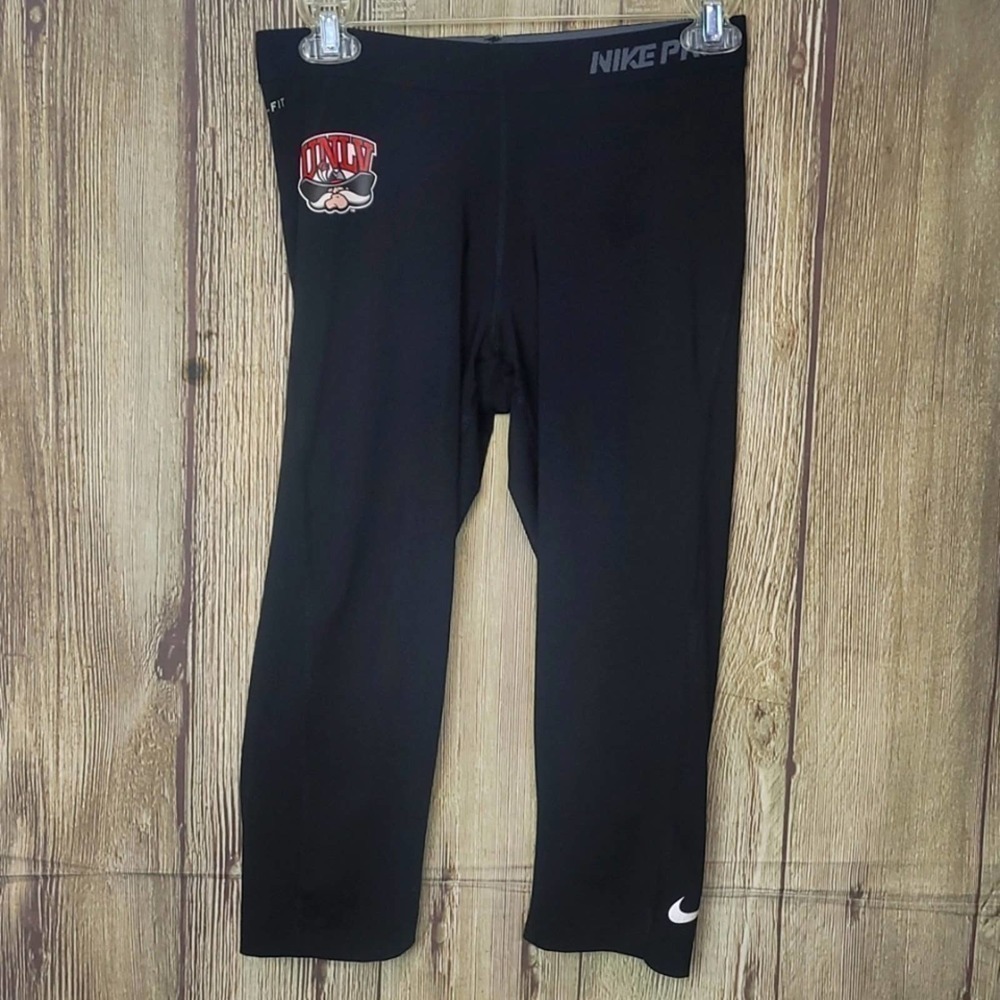 Womens Nike Pro Capri Leggings UNLV Black Sz S